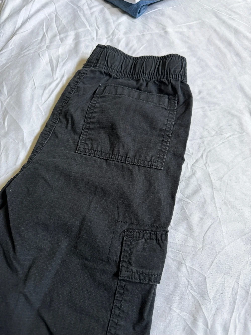 The Children's Place Black Cargo Shorts with Elastic Waist